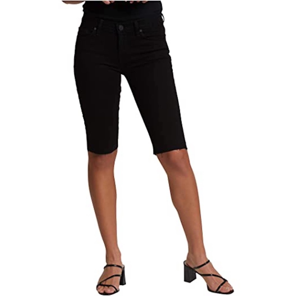 HUDSON  Denim Amelia Knee Raw-hem Stretch Pants